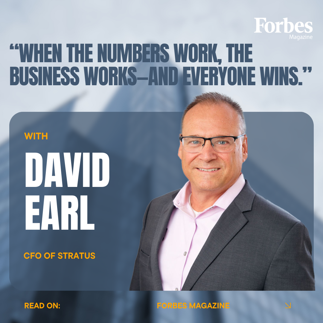 A headshot of CFO David Earl, with the quote: “When the numbers work, the business works—and everyone wins.”